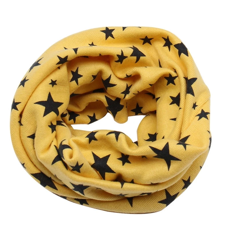 Winter Spring  Kids Scarf Baby Clothing Accessory Scarf Boys Girls Neck Collar Outdoor Snood Children Cotton Scarf Cute Stars